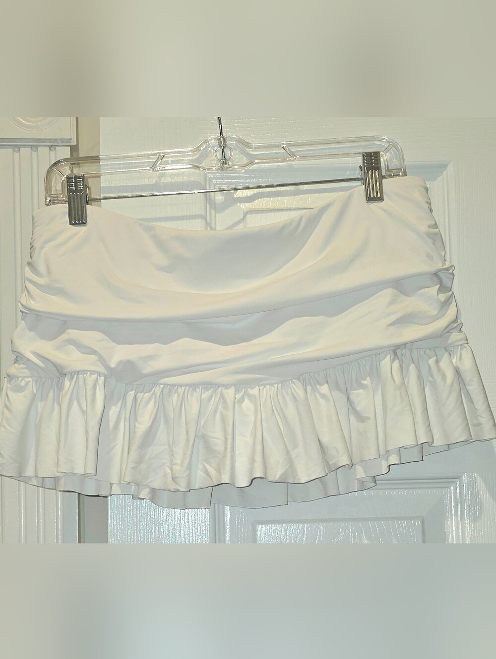 Lilly Pulitzer White Ruffled Swim Skirt Bikini Bottom